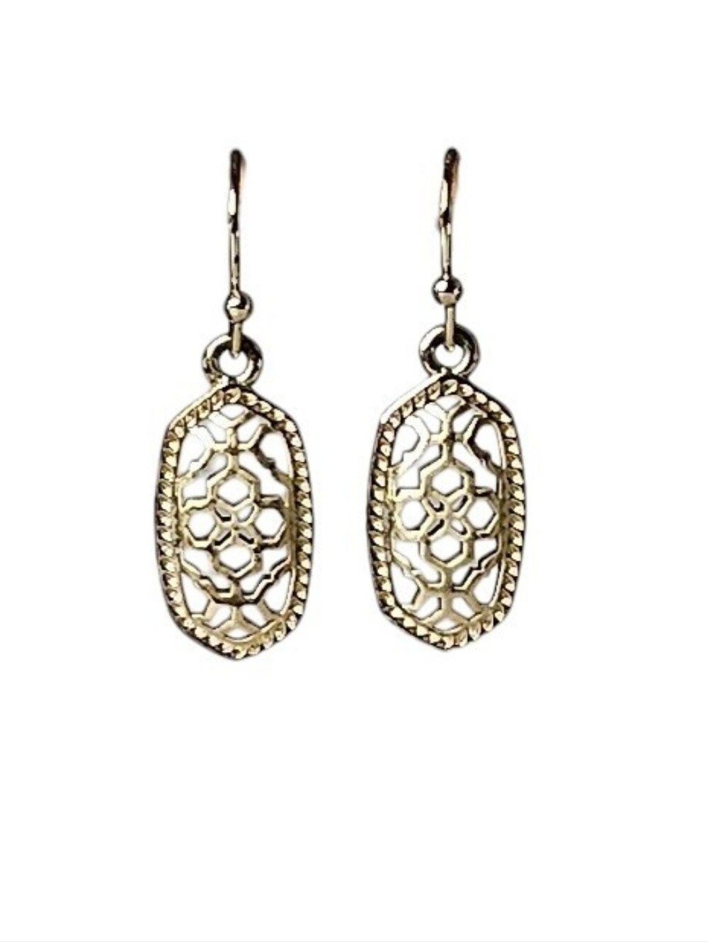 Kendra Scott Lee Filigree Gold Tone Lightweight Drop Earrings
